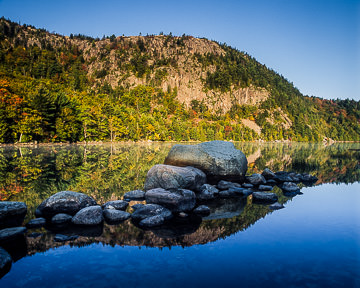AM-LA-013         Morning Reflections At Echo Lake, Acadia National Park, Maine
