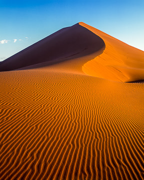 LE-AF-LA-009         Sand Dune And Patterns, Namib-Naukluft National Park, Namib Desert, Namibia