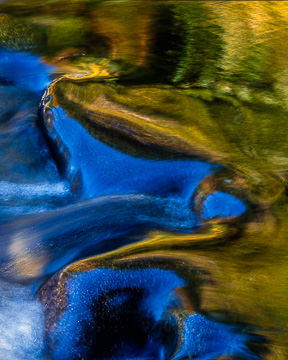 LE-AM-LA-001         Autumn Colors Reflecting On Cascading Water, New Hampshire