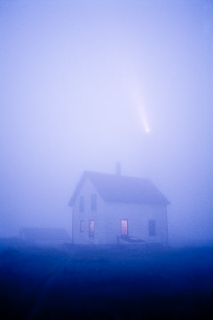 AM-LA-01         Lighthouse Light Piercing Fog, Petit Manan Island, Maine