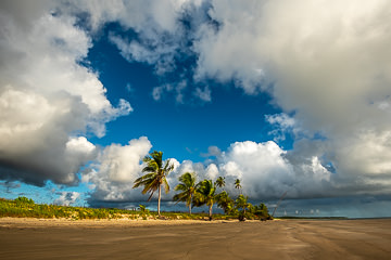BR-LA-27         Surrounding Clouds, Beach At Santo Antonio, Bahia, Brazil