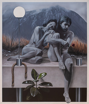 A photo-surrealistic painting of romance by Gil Lopez-Espina