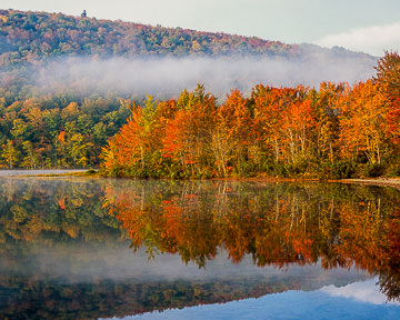 AM-LA-006         Autumn Reflections, Lake Near The White Mountain National Forest, New Hampshire